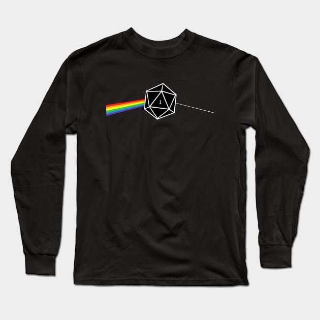 Dungeons And Dragons D20 Fail Pink Floyd Long Sleeve T-Shirt by SaverioOste